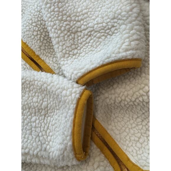 Fjallraven Women’s Vardag Pile Fleece Jacket Chalk White Yellow Large Full Zip - Picture 7 of 8